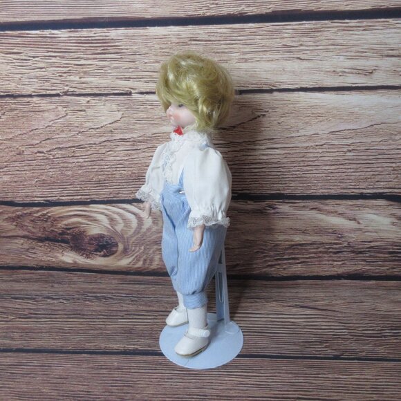 Vintage Porcelain 14" Girl Doll with Victorian Blouse & Romper - Picture 3 of 6